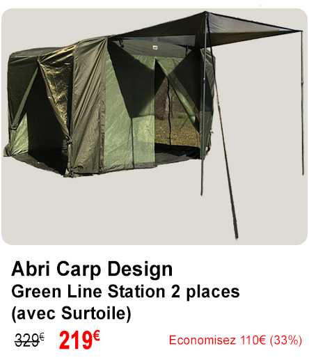 Abri Carp Design Green Line Station 2 places