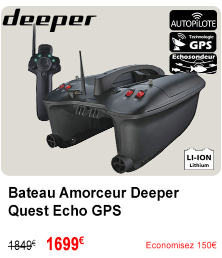 Bateau Amorceur Deeper Quest Echo GPS