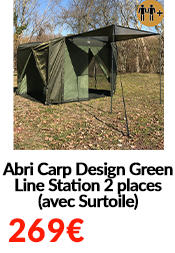 Abri Carp Design Green Line Station 2 places (avec Surtoile)