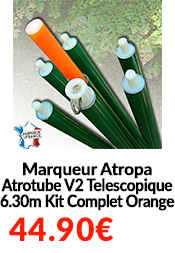 Marqueur Atropa Atrotube V2 Telescopique 6.30m Kit Complet Orange