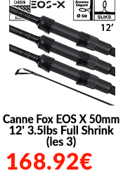 Canne Fox EOS X 50mm 12' 3.5lbs Full Shrink (les 3)
