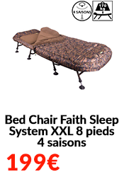 Bed Chair Faith Sleep System XXL 8 pieds 4 saisons