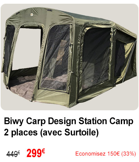 Biwy Carp Design Station Camp 2 places (avec Surtoile)