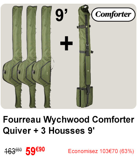 Fourreau Wychwood Comforter Quiver + 3 Housses 9'