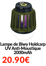 Lampe de Biwy Holdcarp UV Anti-Moustique 2000mAh