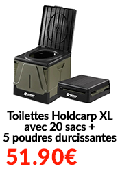 Toilettes Holdcarp XL avec 20 sacs + 5 poudres durcissantes