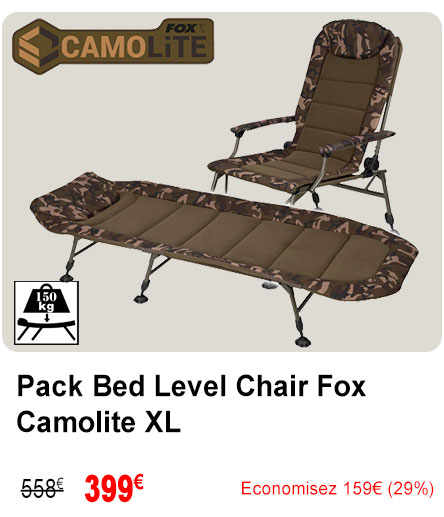 Pack Bed Level Chair Fox Camolite XL