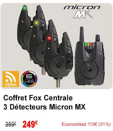 Coffret Fox Centrale 3 Détecteurs Micron MX