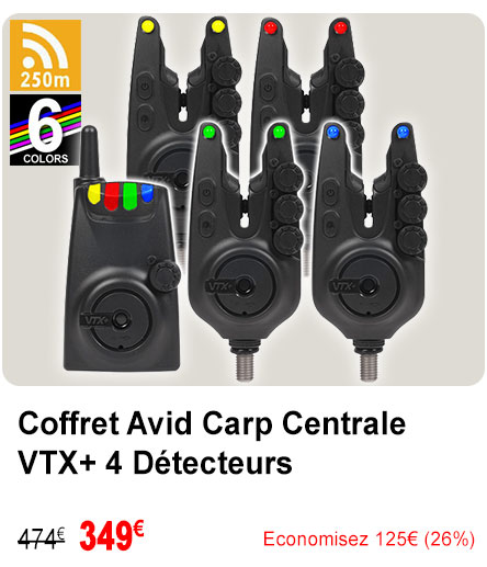 Coffret Avid Carp Centrale VTX+ 4 Détecteurs