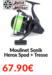 Moulinet Sonik Herox Spod + Tresse