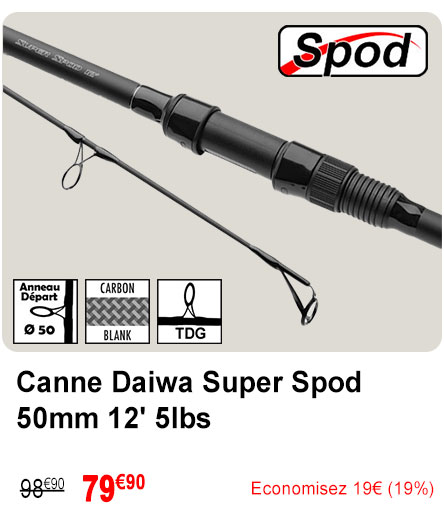 Canne Daiwa Super Spod 50mm 12' 5lbs
