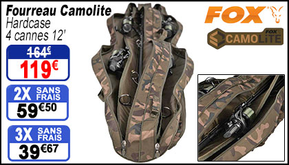 Fourreau Fox Camolite Hardcase 4 cannes 12'