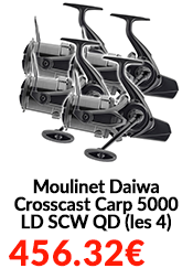 Moulinet Daiwa Crosscast Carp 5000 LD SCW QD (les 4)