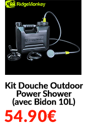 Kit Douche RidgeMonkey Outdoor Power Shower (avec Bidon 10L)